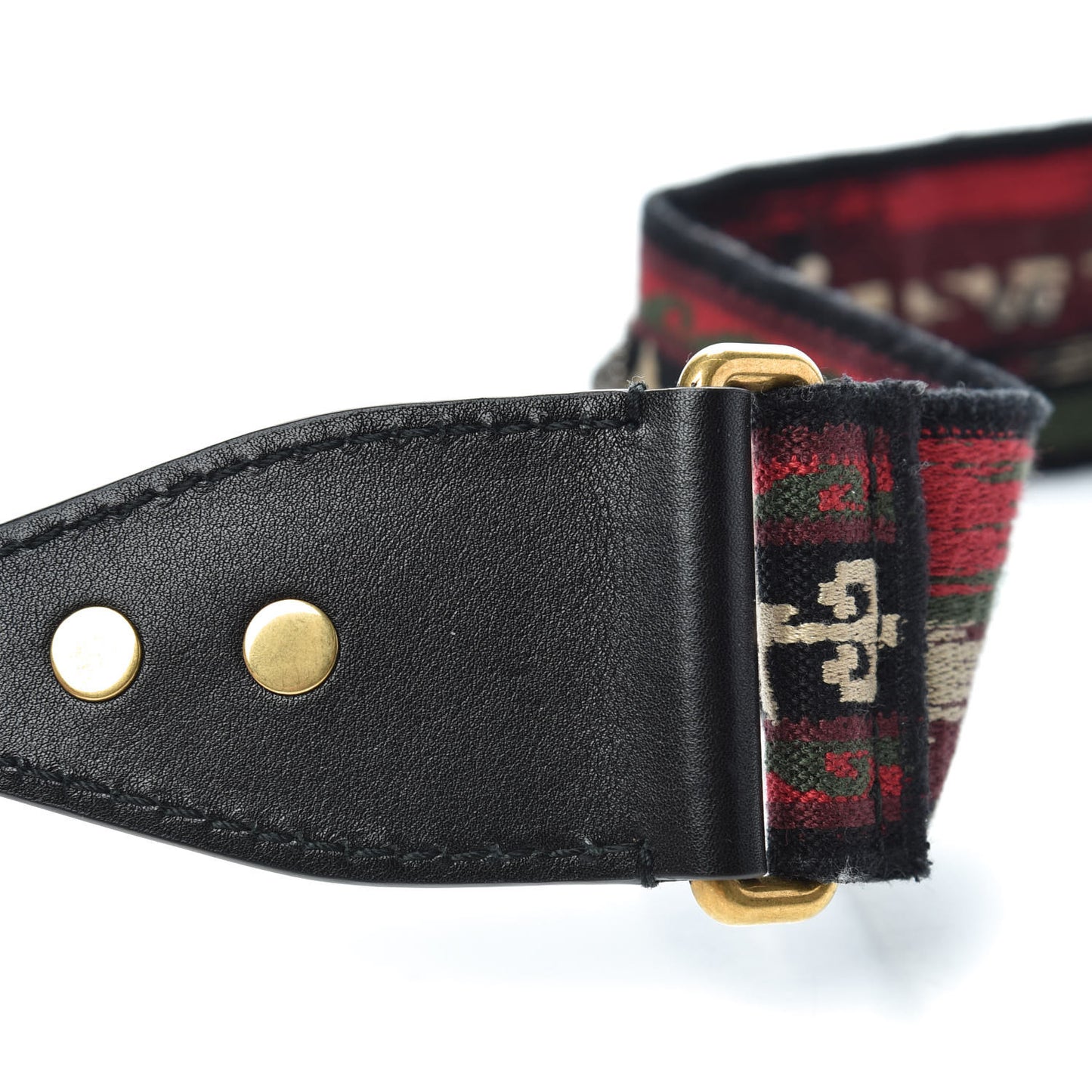 Canvas Embroidered Studded Bohemian Shoulder Strap Red