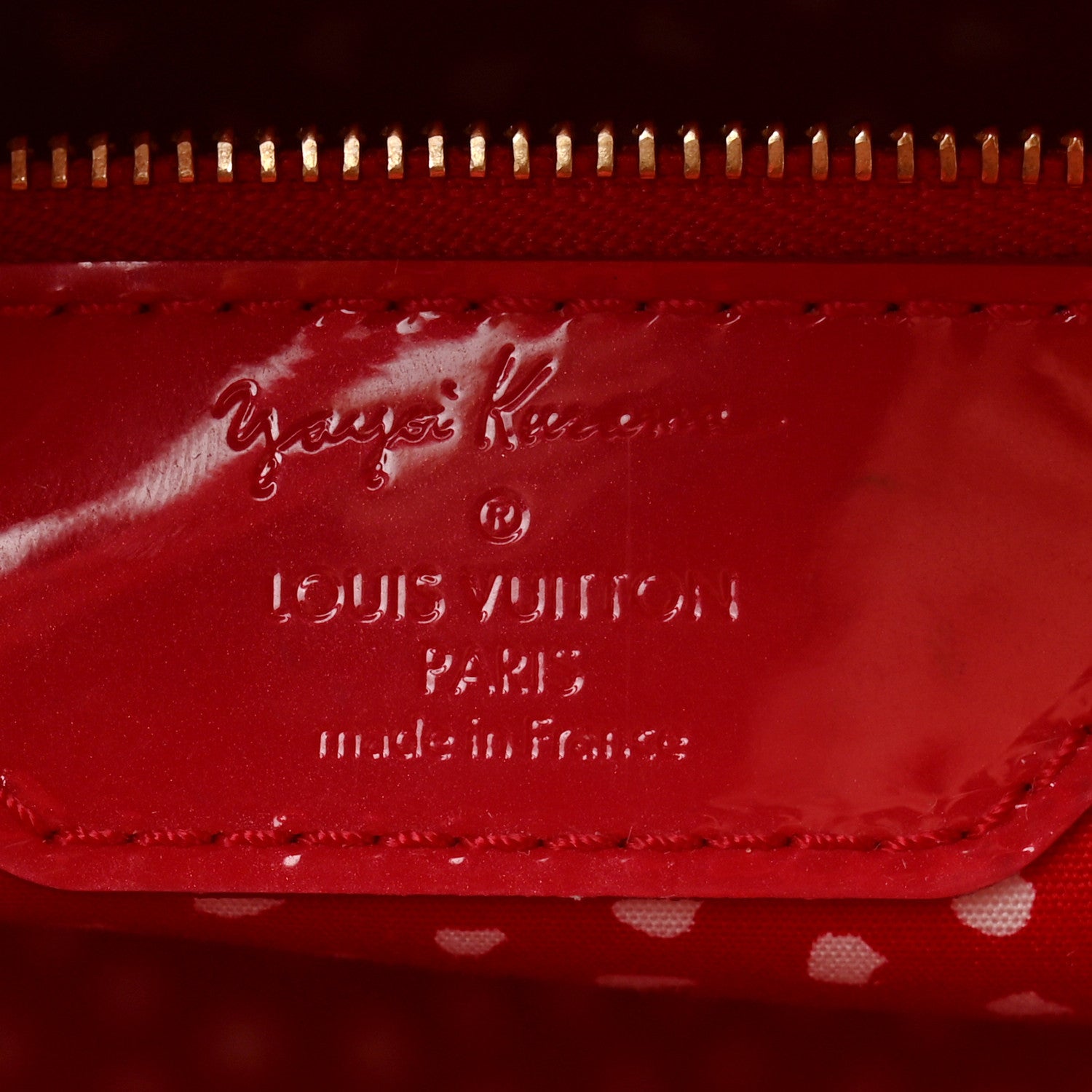 Louis Vuitton Vernis Kusama Infinity Dots Lockit MM Red 6 of 14