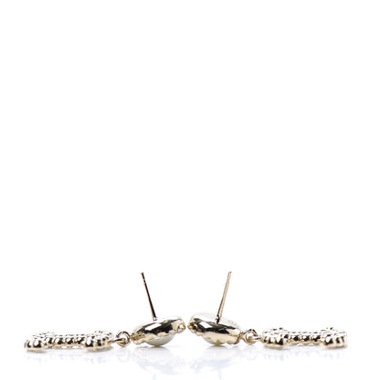 Chanel Crystal Pearl Bow-tiful CC Drop Earrings Gold 3 of 4