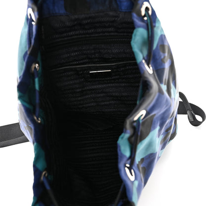 Prada Tessuto Nylon Camouflage Print Backpack Royal 5 of 10