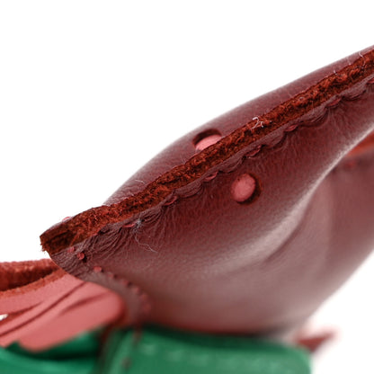 Hermes Milo Lambskin Grigri Rodeo Horse Bag Charm PM Rouge H Rose Indien Menthe 4 of 5