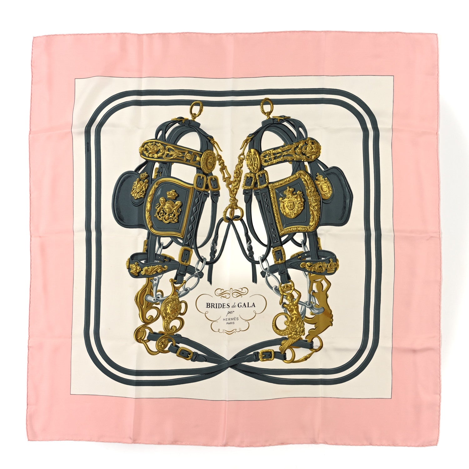 Hermes Silk Brides De Gala Scarf 90 Pink Multicolor 1 of 3