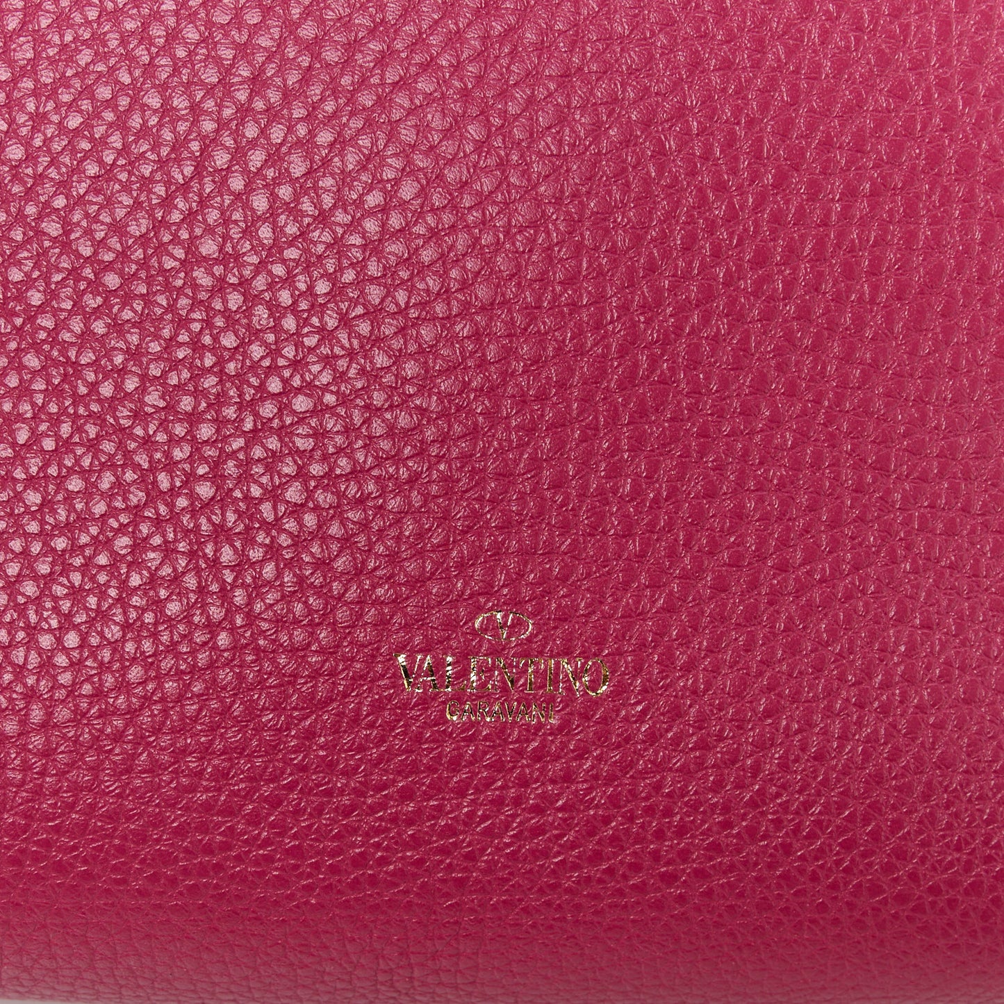 Pebbled Calfskin Rockstud Flip Lock Flap Messenger Raspberry