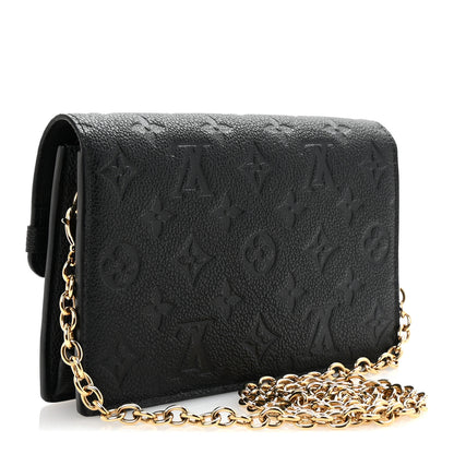 Louis Vuitton Empreinte Vavin Chain Wallet Black 3 of 9