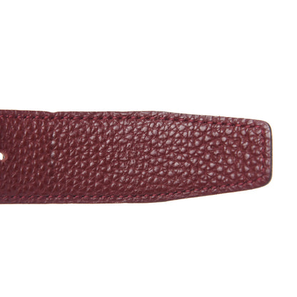 Hermes Togo Epsom 32mm Martelee H Belt 75 Rouge H Black 4 of 5