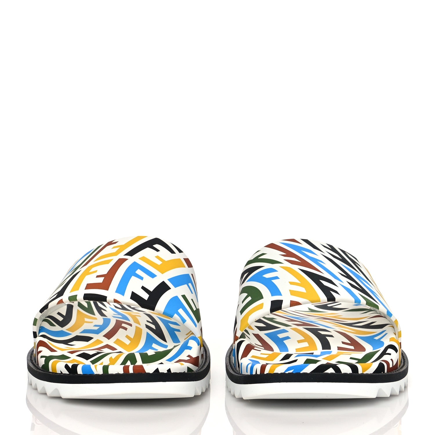 Fendi X SARAH COLEMAN Vitello FF Vertigo Slide Sandals 9 Multicolor 2 of 8