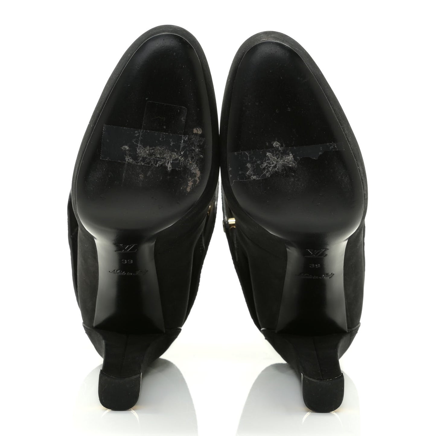 Suede Lace Up Ankle Boots 39 Black
