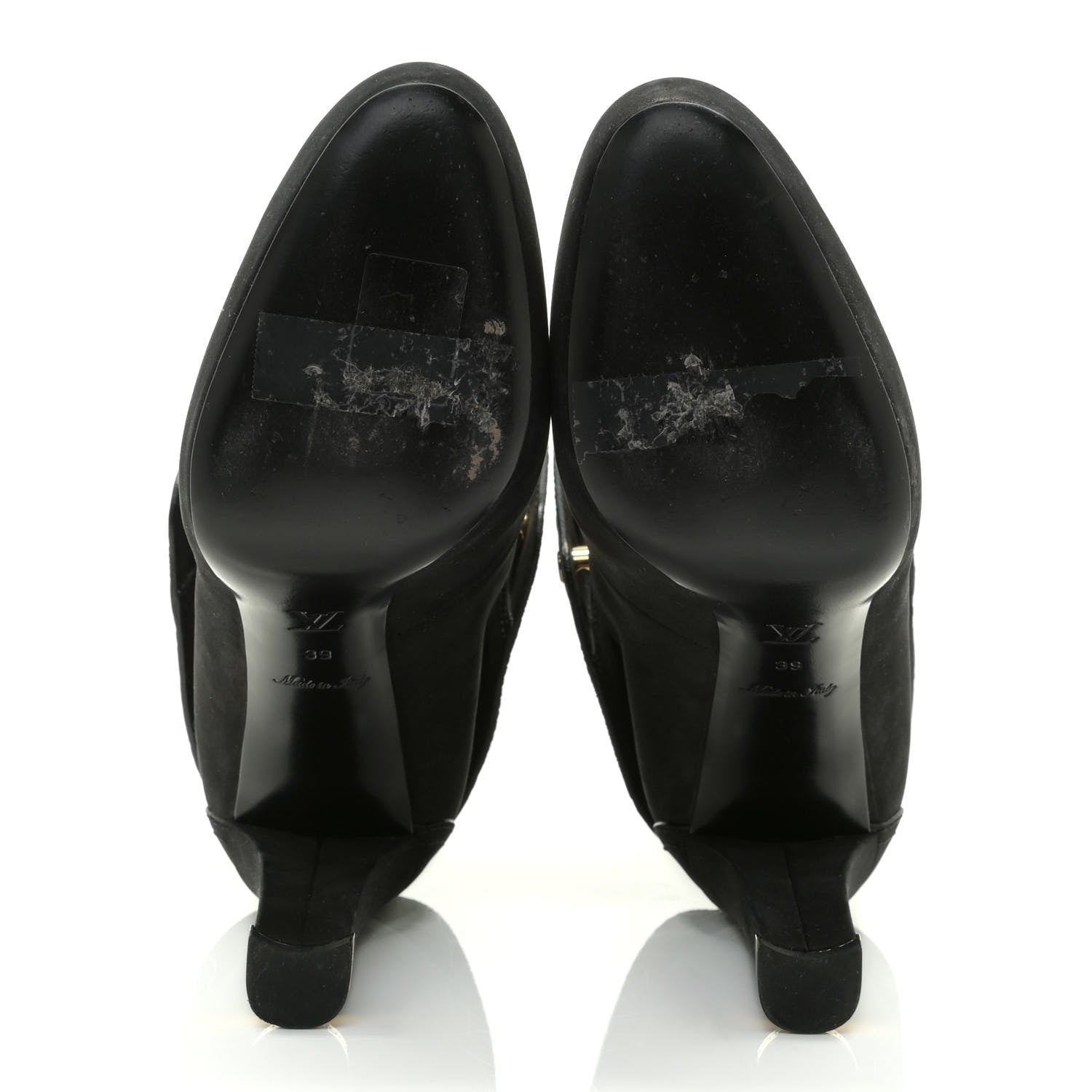 Louis Vuitton Suede Lace Up Ankle Boots 39 Black 6 of 14