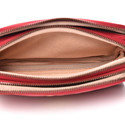 Gucci Calfskin Matelasse Mini GG Marmont Chain Crossbody Bag Hibiscus Red 5 of 13