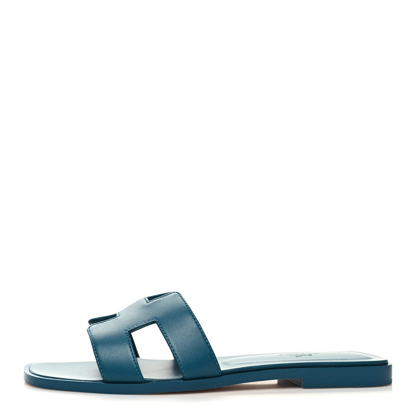 Calfskin Oran Sandals 38 Bleu Emeraude