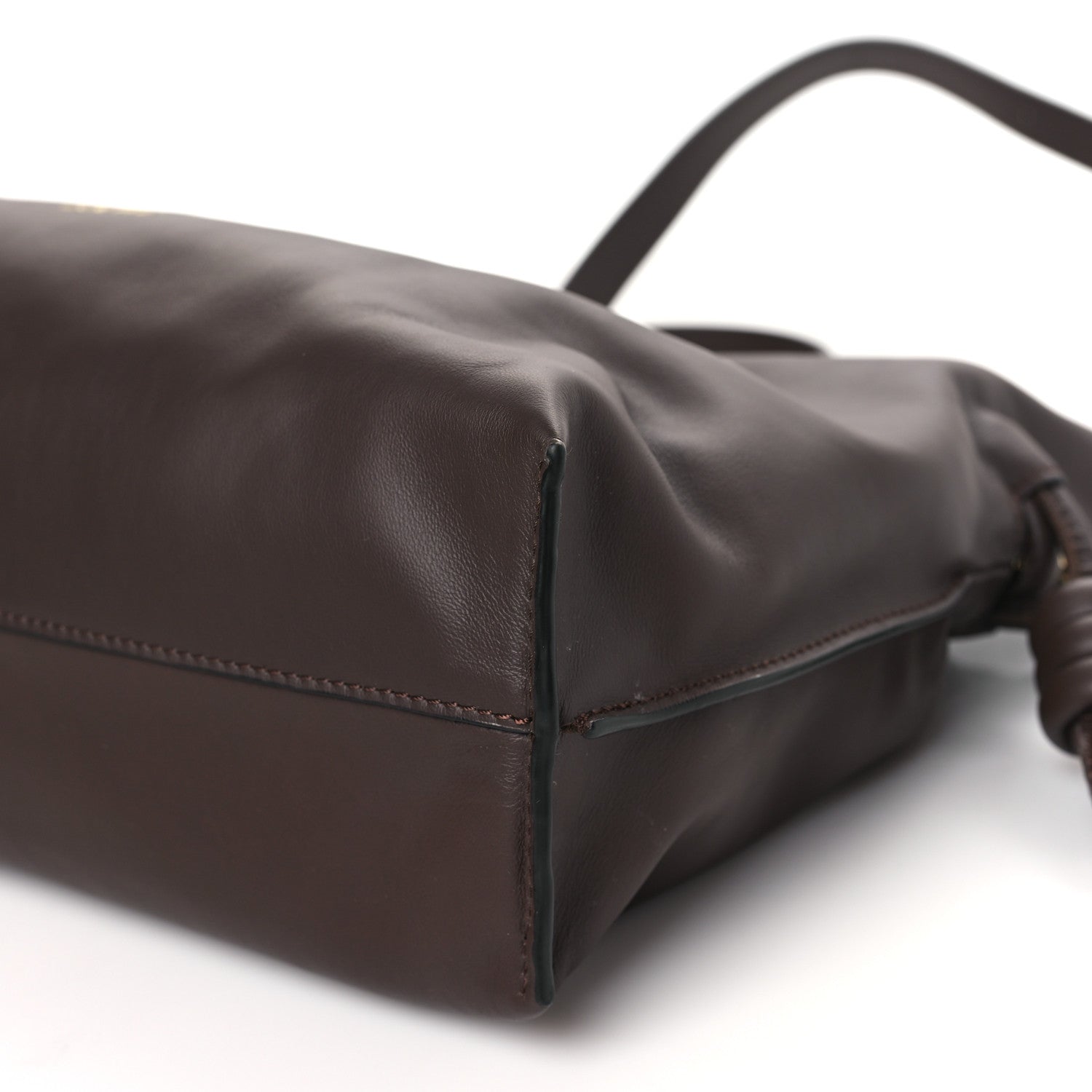 Loewe Nappa Flamenco Knot Clutch Chocolate 10 of 11