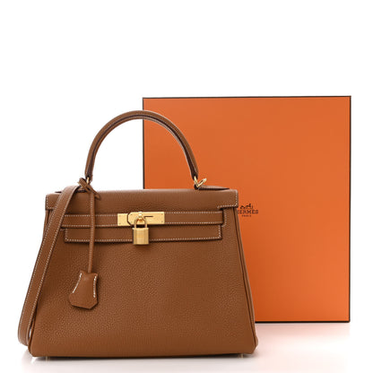 Hermes Togo Kelly Retourne 28 Gold 11 of 11
