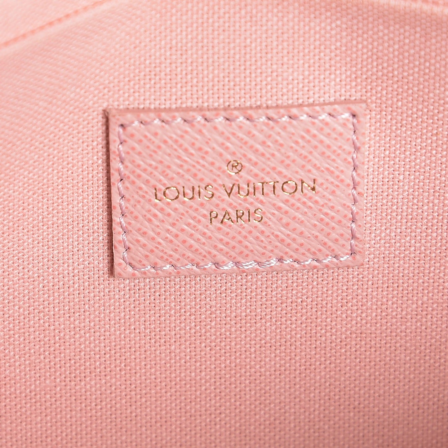 Damier Azur Pochette Felicie Chain Wallet Rose Ballerine
