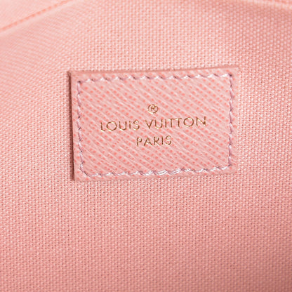 Louis Vuitton Damier Azur Pochette Felicie Chain Wallet Rose Ballerine 8 of 9