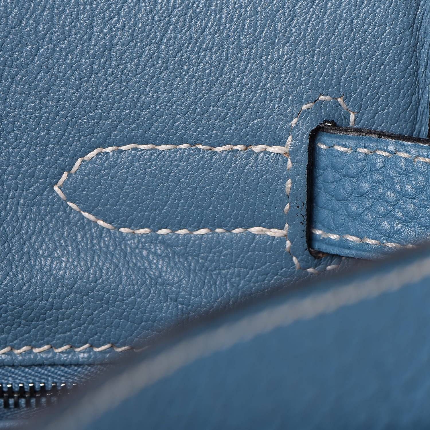 Hermes Taurillon Clemence Birkin 30 Blue Jean 16 of 51