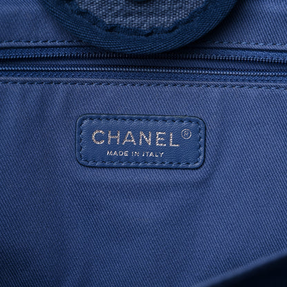 Chanel Canvas Medium Deauville Tote Blue 6 of 18