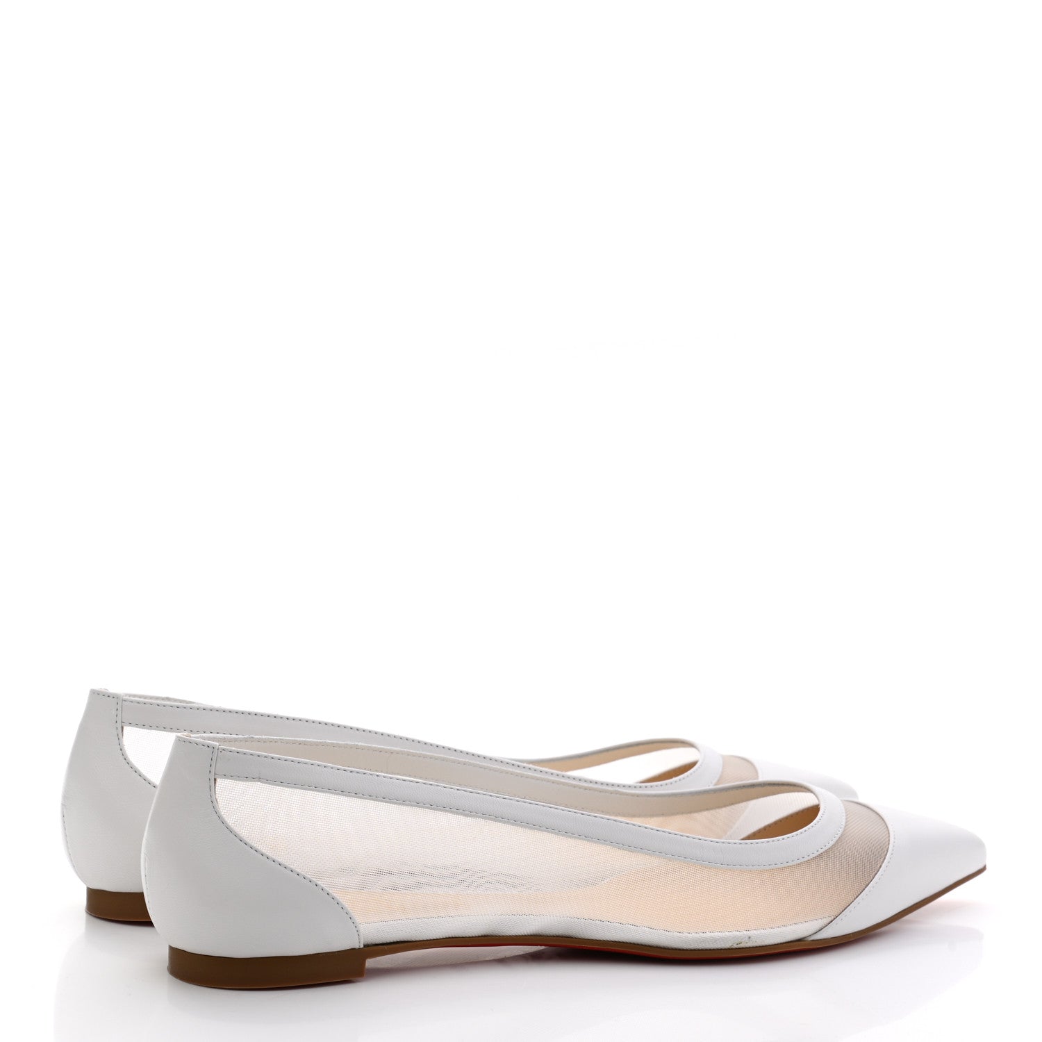Christian Louboutin Kid Rete Galativi Flats 39.5 Version Bianco 3 of 7