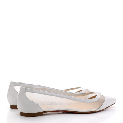 Christian Louboutin Kid Rete Galativi Flats 39.5 Version Bianco 3 of 7