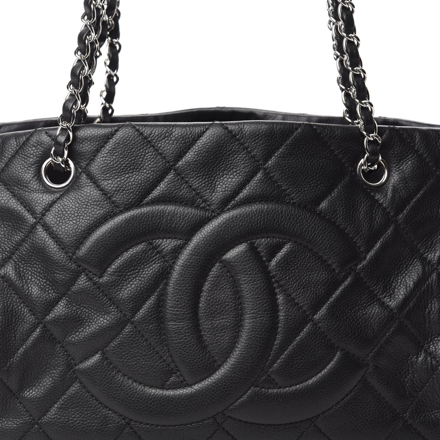Caviar Quilted CC Timeless Soft Tote Black