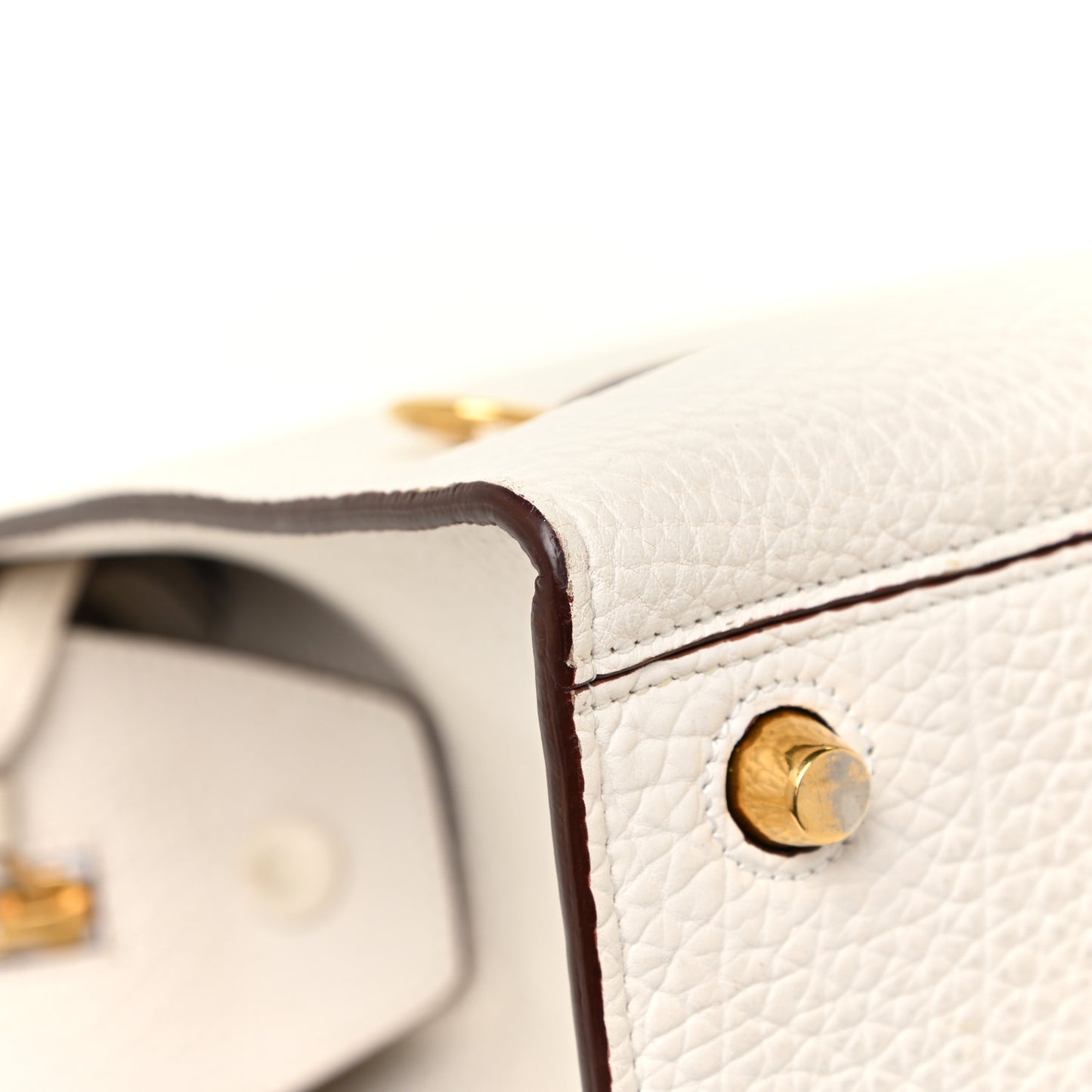 Bullhide Calfskin Medium Ring Bag White