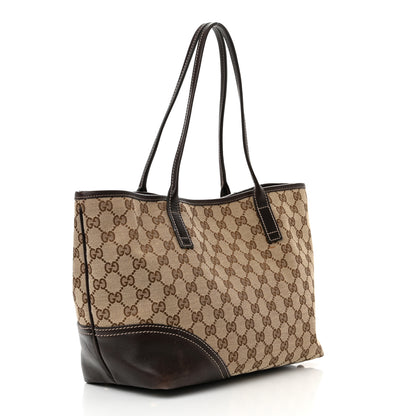 Gucci Monogram Medium New Britt Tote Brown 3 of 15
