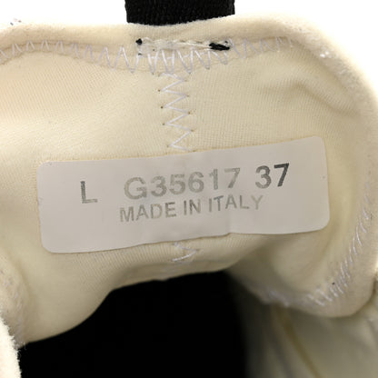 Chanel Fabric Suede Calfskin CC Sneakers 37 White Light Grey 8 of 9