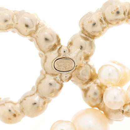 Chanel Pearl Crystal Coco Dangling Brooch Gold 3 of 3