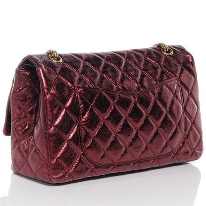 Chanel Calfskin 2.55 Reissue 227 Flap Metallic Dark Red 3 of 7