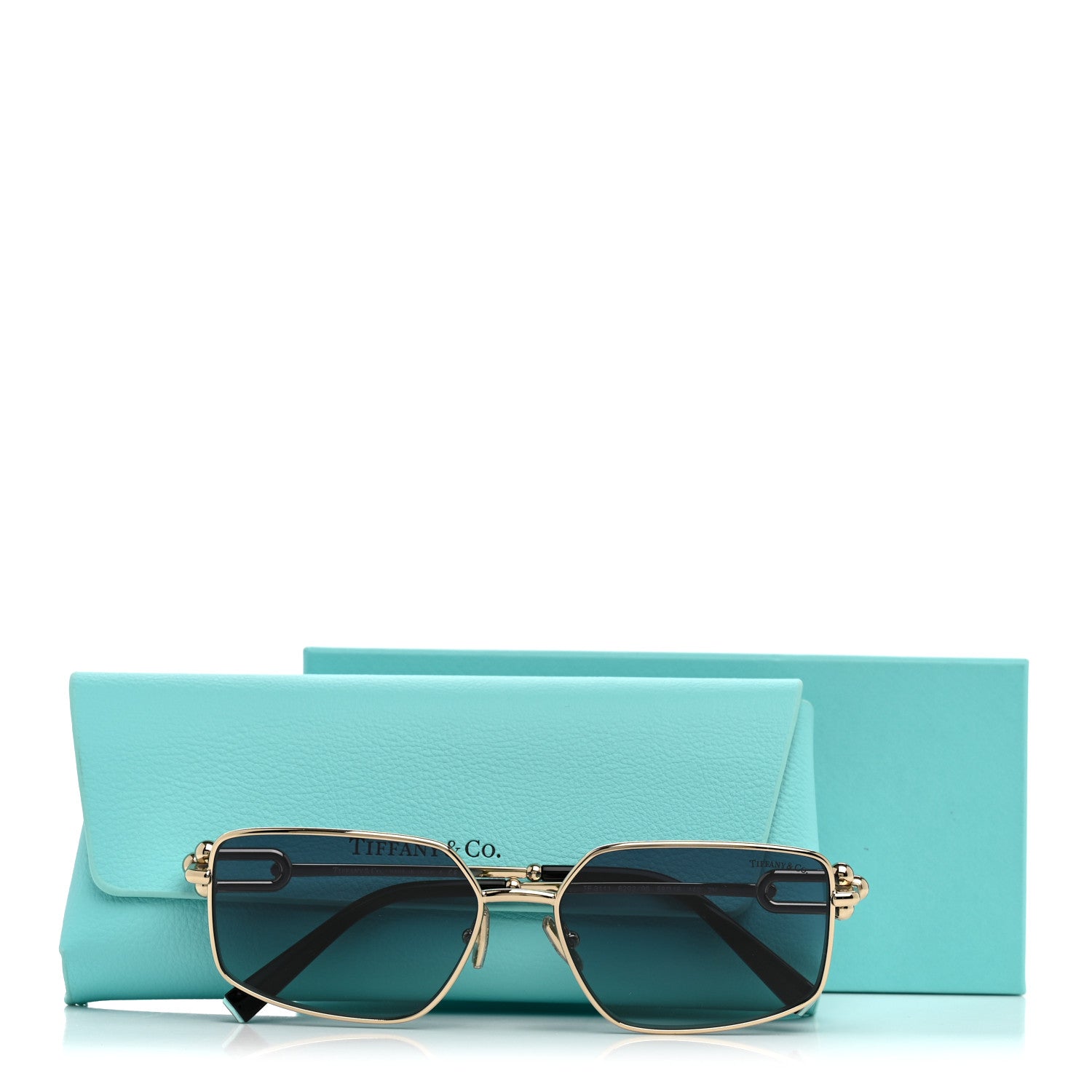 Tiffany Metal HardWear Sunglasses TF3111 Gold Blue 8 of 8