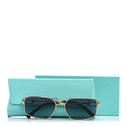 Tiffany Metal HardWear Sunglasses TF3111 Gold Blue 8 of 8