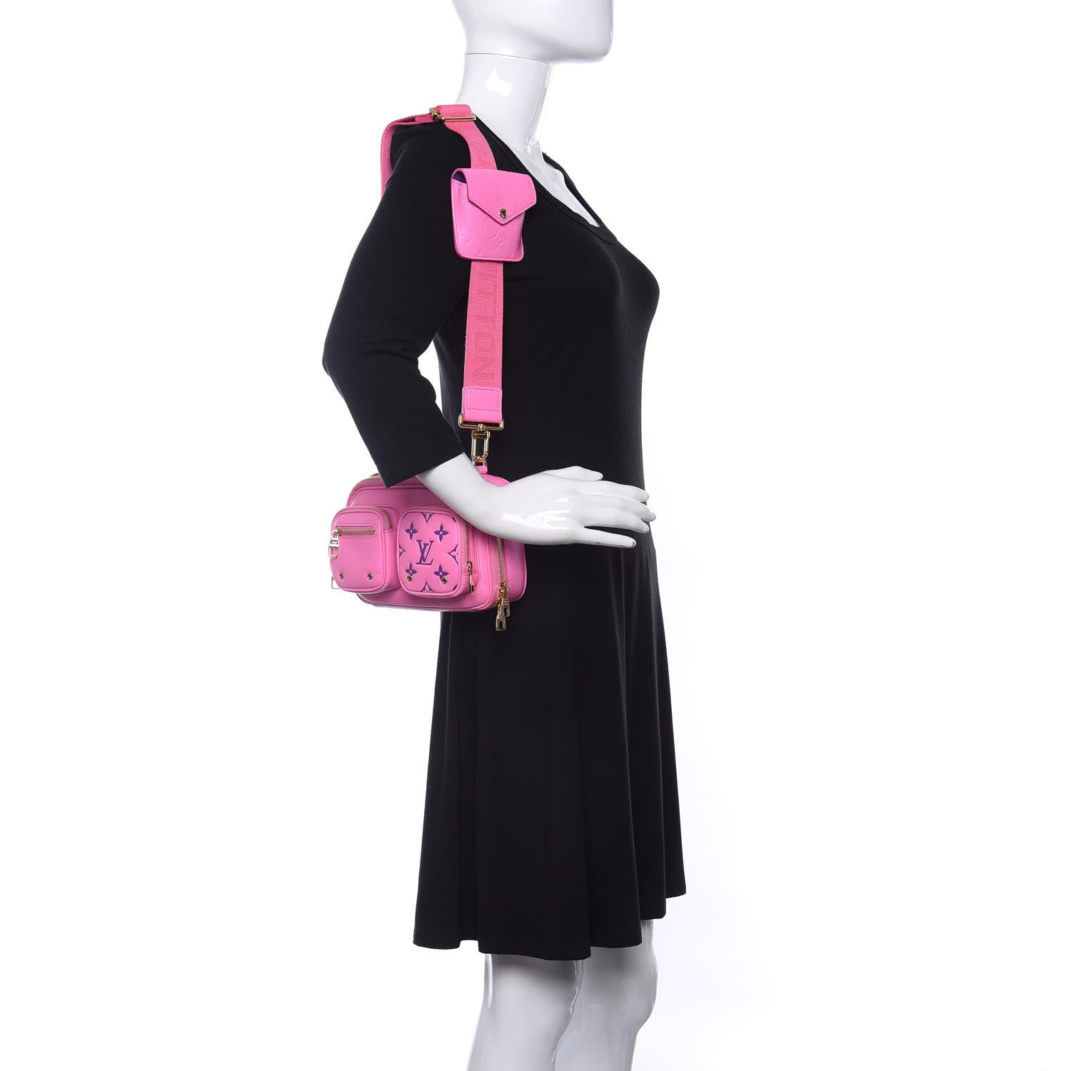 Louis Vuitton Calfskin Embossed Monogram Vuittamins Utility Crossbody Rose Violet 2 of 11
