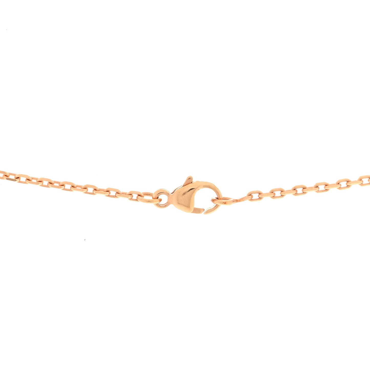 Lacquered Rose Gold Mini Pop H Pendant Necklace Orange
