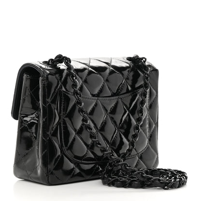 Chanel Patent Calfskin Quilted Mini Square Flap So Black 3 of 18