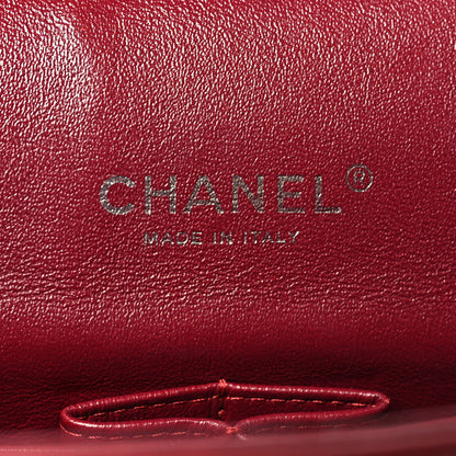 Chanel Patent Quilted Maxi Double Flap Dark Red 6 of 10