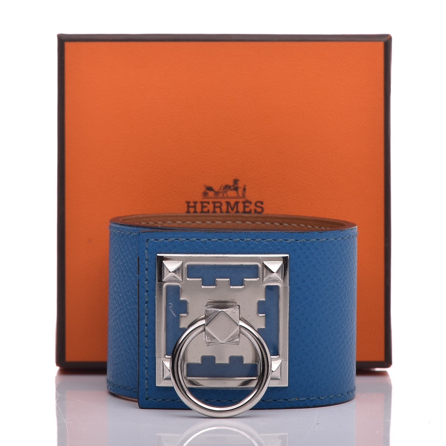 Hermes Epsom Creneau Bracelet S Bleu Izmir 8 of 8