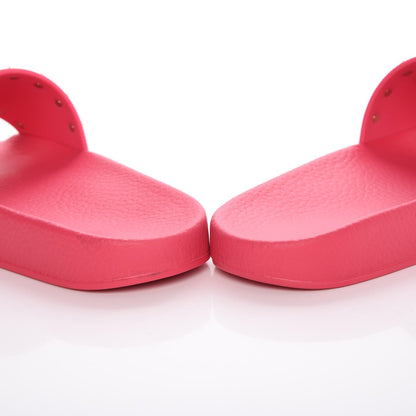 Valentino Garavani Rubber Rockstud Slide Sandals 39 Shadow Pink 6 of 11