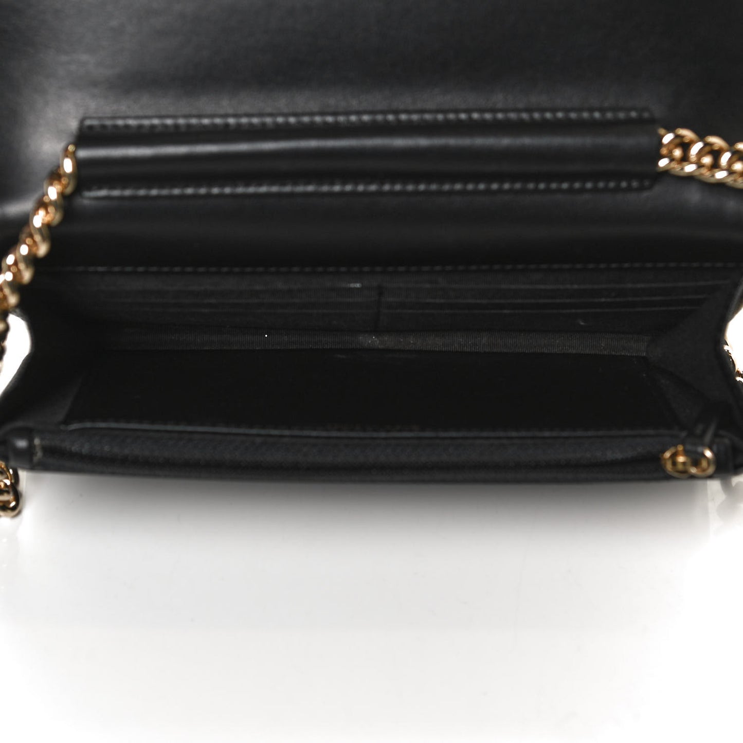 Caviar Quilted Boy Wallet On Chain WOC Black