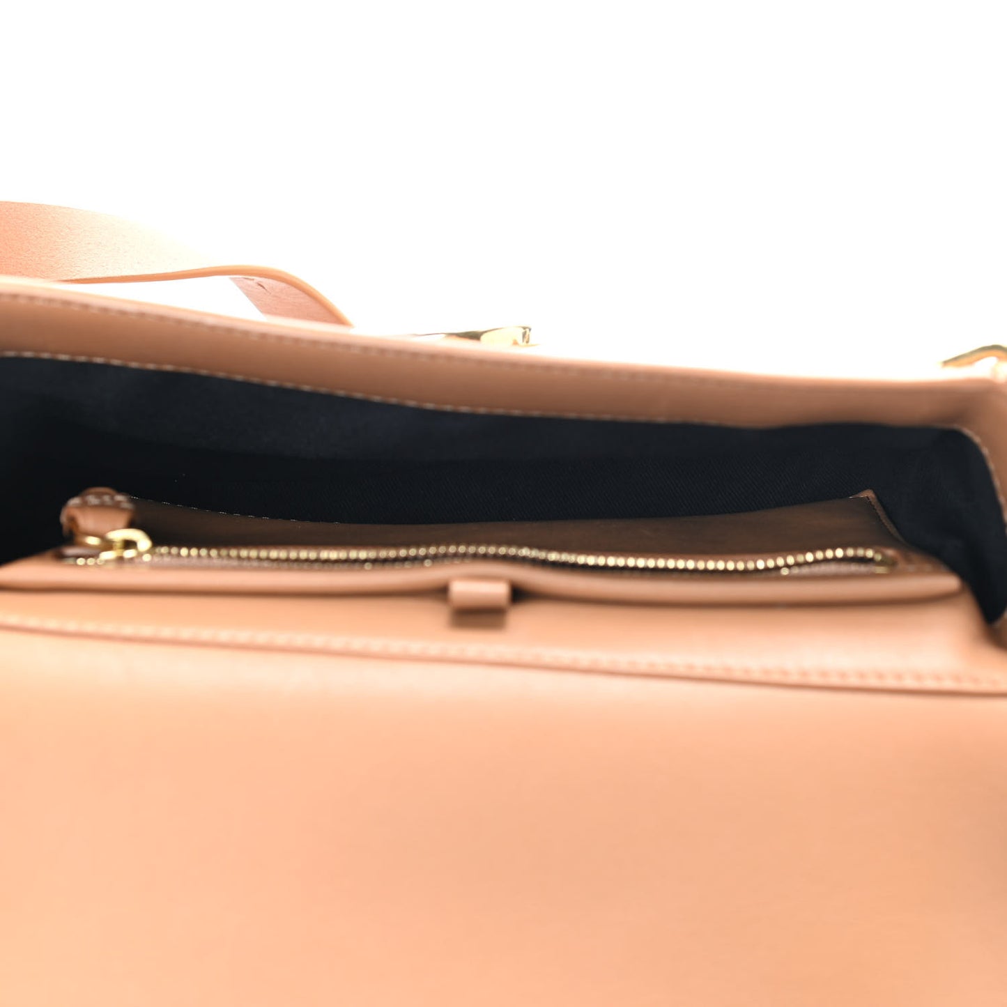 Calfskin Alix Saddle Crossbody Bag Camel