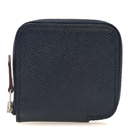Hermes Epsom Silk'in Coin Purse Bleu Saphir 1 of 8