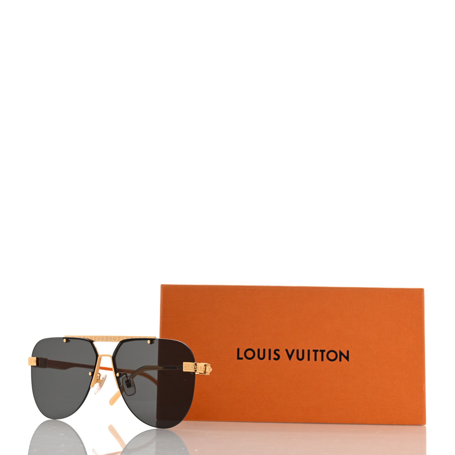 Louis Vuitton Metal LV Ash Sunglasses Z1261E Gold 1241814