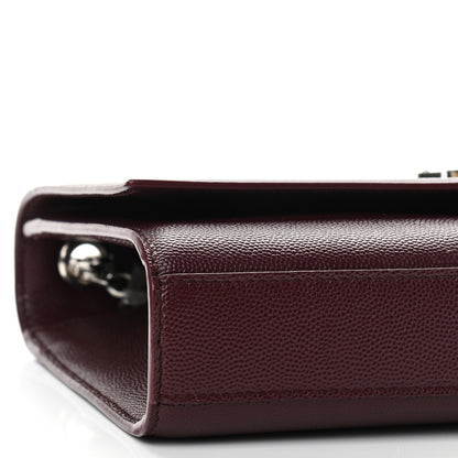 Saint Laurent Grain De Poudre Medium Classic Monogram Kate Satchel Amaranto 8 of 10
