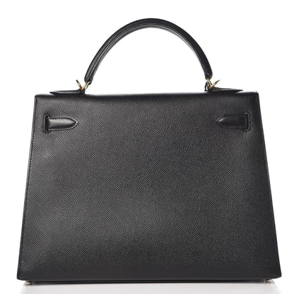 Hermes Epsom Kelly Sellier 32 Black 5 of 34