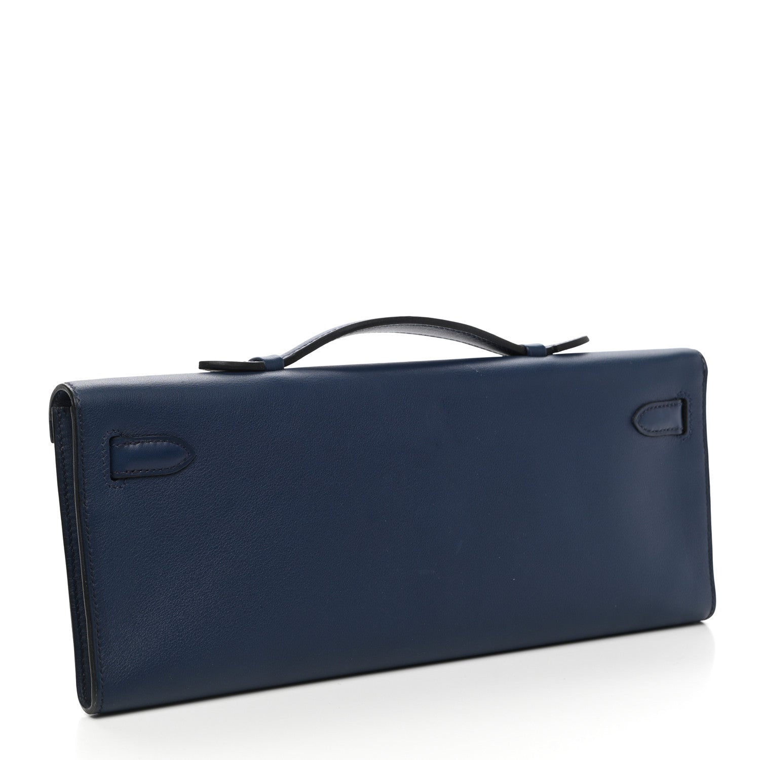 Hermes Swift Kelly Cut Clutch Pochette Bleu De Malte 3 of 11