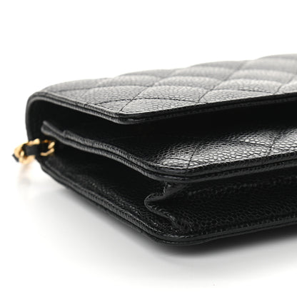 Chanel Caviar Quilted Wallet On Chain WOC Black 9 of 10