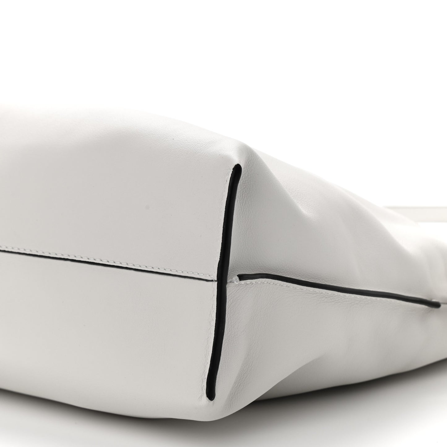Calfskin Small Flamenco Knot Bag White