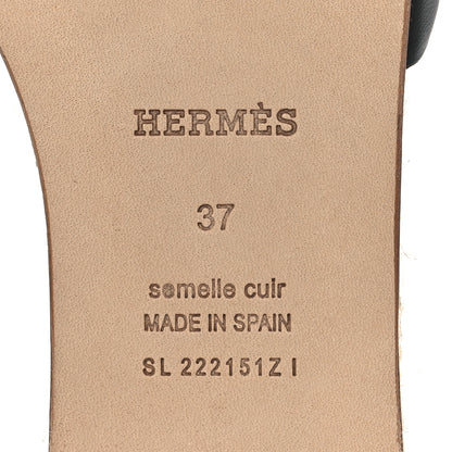 Hermes Nappa Famosa Espadrille Sandals 37 Black 8 of 11