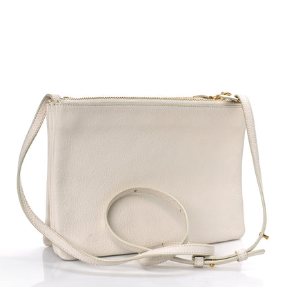 Celine Goatskin Large Trio Crossbody Bag White 3 of 14