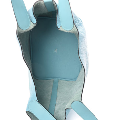 Hermes Taurillon Clemence Picotin 26 GM Bleu Atoll 5 of 11