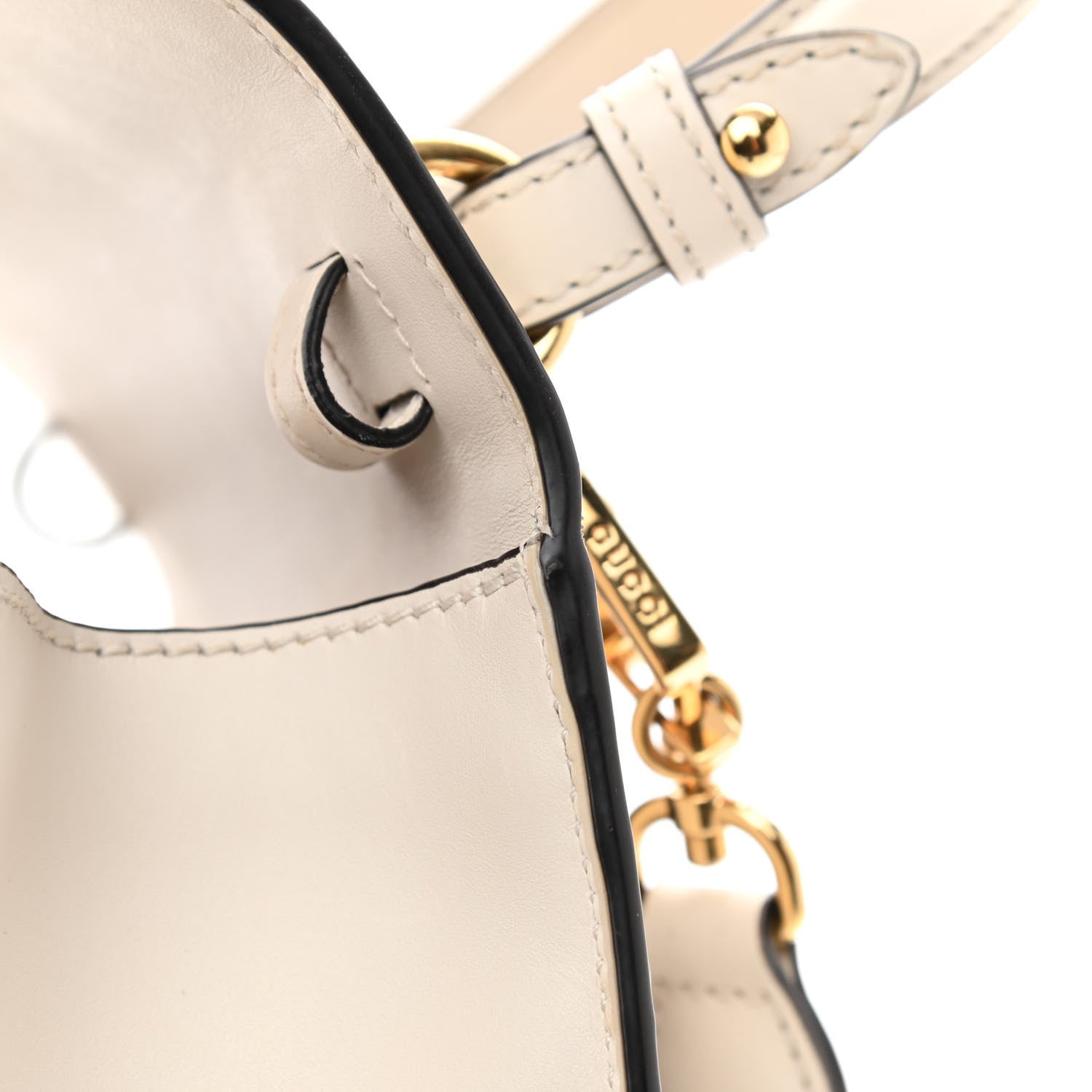 Gucci Calfskin Mini Sylvie Top Handle Bag White 17 of 19
