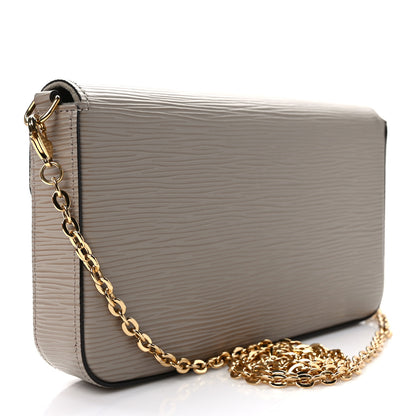 Louis Vuitton Epi Felicie Pochette Chain Wallet Galet 3 of 12